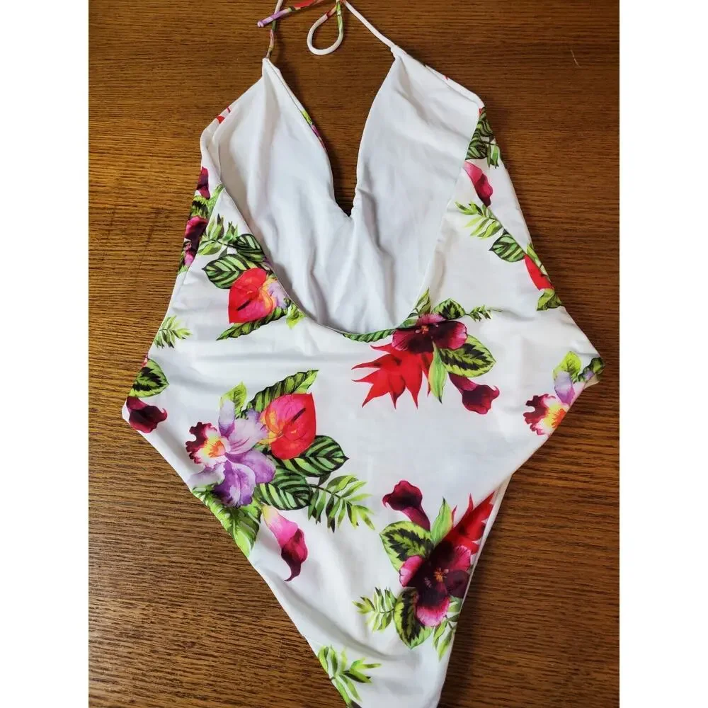 Privacy Please One Piece Swimsuit‎ Eloise Plunge Womens Large Floral REVOLVE
